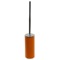 Toilet Brush Holder, Free Standing Made From Faux Leather in Orange Finish